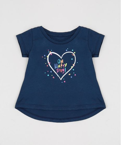 Blusa-Infantil-Coracao---Oh-Happy-Day--Manga-Curta-Azul-Marinho-9955201-Azul_Marinho_1