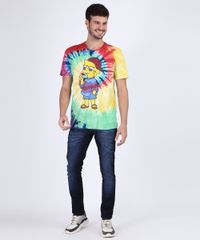 Camiseta-Masculina-Lisa-Simpson-Estampada-Tie-Dye-Manga-Curta-Gola-Careca--Multicor-9943402-Multicor_3