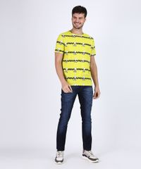 Camiseta-Masculina-Charlie-Brown-Snoopy-Estampada-Manga-Curta-Gola-Careca-Amarela-9950949-Amarelo_3
