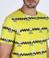 Camiseta-Masculina-Charlie-Brown-Snoopy-Estampada-Manga-Curta-Gola-Careca-Amarela-9950949-Amarelo_4