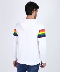 Blusao-de-Moletom-Masculino-Pride-com-Listras-Arco-Iris-e-Capuz--Branco-9951730-Branco_2