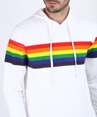 Blusao-de-Moletom-Masculino-Pride-com-Listras-Arco-Iris-e-Capuz--Branco-9951730-Branco_4