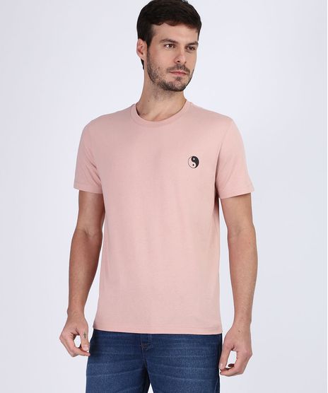 Camiseta-masculina--Yin-Yang--Manga-Curta-Gola-Careca-Rose-9952826-Rose_1