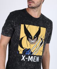 Camiseta-Masculina-Wolverine-X-Men-Marmorizada-Manga-Curta-Gola-Careca--Preta-9953420-Preto_4