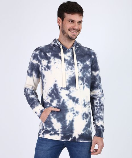 Blusao-de-Moletom-Masculino-Estampado-Tie-Dye-com-Capuz-e-Bolso-Canguru--Azul-Marinho-9954606-Azul_Marinho_1