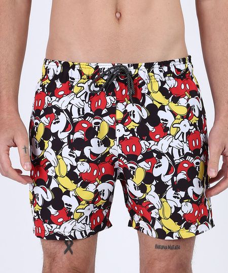 Short-Masculino-Mickey-Mouse-Relaxed-com-Bolsos-e-Cordao-Preto-9955402-Preto_1
