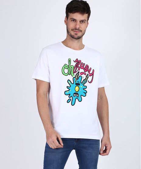 Camiseta-Masculina-Bob-Esponja-Manga-Curta-Gola-Careca-Branco-9955438-Branco_1