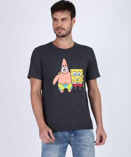 Camiseta-Masculina-Bob-Esponja-Manga-Curta-Gola-Careca-Chumbo-9955440-Chumbo_1