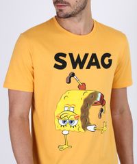 Camiseta-Masculina-Bob-Esponja-Manga-Curta-Gola-Careca-Amarela-9955441-Amarelo_4