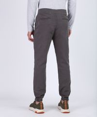 Calca-de-Sarja-Masculina-Jogger-com-Bolsos-e-Cordao-Para-Amarrar-Chumbo-9942087-Chumbo_4