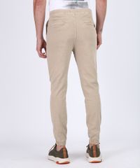 Calca-de-Sarja-Masculina-Jogger-com-Bolsos-e-Cordao-Para-Amarrar-Kaki-9942088-Kaki_2