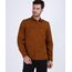Camisa-de-Sarja-Masculina-Tradicional-com-Bolsos-Manga-Longa-Marrom-9942770-Marrom_1