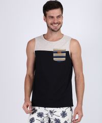 Regata-Masculina-com-Recortes-e-Bolso-Listrado-Decote-Careca-Preta-9946631-Preto_1