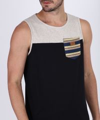 Regata-Masculina-com-Recortes-e-Bolso-Listrado-Decote-Careca-Preta-9946631-Preto_4