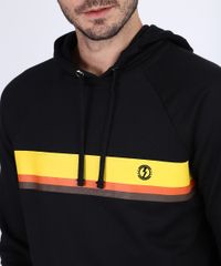 Blusao-de-Moletom-Masculino--Listras--Manga-Longa-Com-Capuz-e-Cordao-Para-Amarrar-Preto-9953208-Preto_4