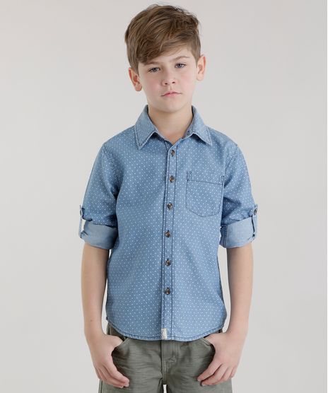 Camisa-Jeans-Estampada-de-Poa-Azul-Claro-8584876-Azul_Claro_1