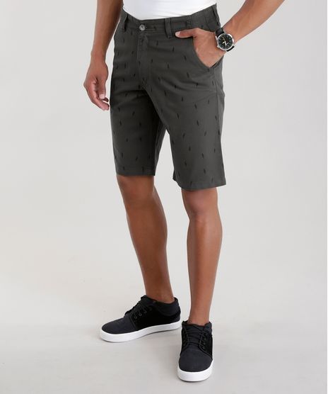 Bermuda-Slim-Estampada-de-Penas-Chumbo-8717718-Chumbo_1