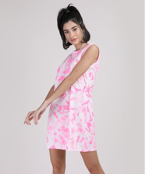 Vestido-Feminino-Curto-Estampado-Tie-Dye-Sem-Manga-Rosa-9950573-Rosa_1