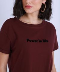 Blusa-Feminina--Power-In-Life--Manga-Curta-Vinho-9615400-Vinho_4