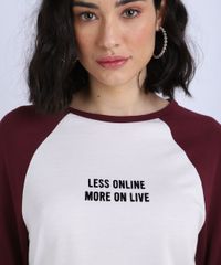 Blusa-Feminina-Raglan--Less-Online-More-on-Live--Manga-Longa-Decote-Redondo-Vinho-9897588-Vinho_4