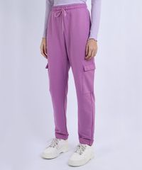 Calca-de-Moletom-Feminina-Cargo-Cintura-Alta-Lilas-9946340-Lilas_1