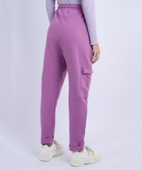Calca-de-Moletom-Feminina-Cargo-Cintura-Alta-Lilas-9946340-Lilas_2