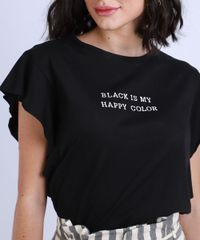 Blusa-Feminina--Black-Is-My-Happy-Color--com-Babado-na-Manga-Decote-Redondo-Preta-9948727-Preto_4