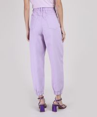 Calca-de-Sarja-Feminina-Baggy-Jogger-Cintura-Super-Alta-Lilas-9950639-Lilas_3