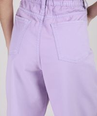Calca-de-Sarja-Feminina-Baggy-Jogger-Cintura-Super-Alta-Lilas-9950639-Lilas_5