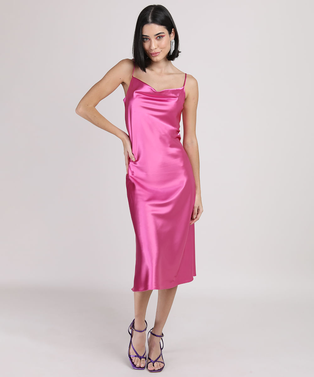 slip dress rosa
