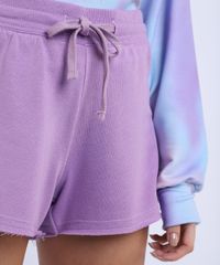 Short-de-Moletom-Feminino-Basico-Running-com-Recorte-Cintura-Alta-Lilas-9950161-Lilas_4