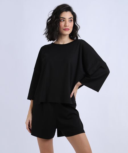 Pijama-Feminino-Amplo-Manga-3-4-Preto-9953265-Preto_1
