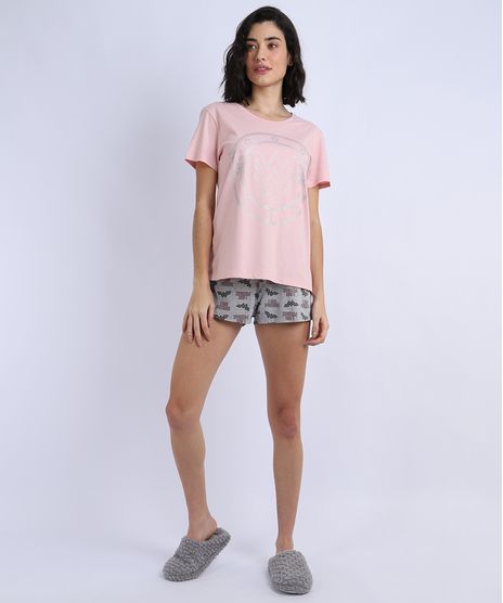 Pijama-Feminino-Mulher-Maravilha-com-Brilho-Manga-Curta-Rosa-9928266-Rosa_1