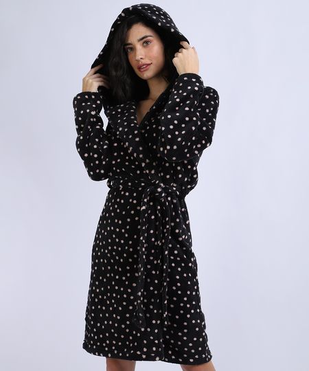 Roupao-de-Fleece-feminino-Poa-com-Faixa-para-Amarrar-Manga-Longa-Preto-9836389-Preto_1