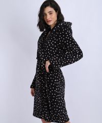 Roupao-de-Fleece-feminino-Poa-com-Faixa-para-Amarrar-Manga-Longa-Preto-9836389-Preto_4