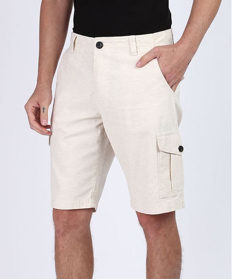 Bermuda-em-Sarja-Masculina-Cargo-Com-Bolsos-Off-White-9943357-Off_White_1