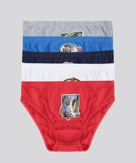 Kit-de-5-Cuecas-Homem-Aranha-Multicor-8299016-Multicor_1 Kit-de-5-Cuecas-Homem-Aranha-Multicor-8299016-Multicor_1