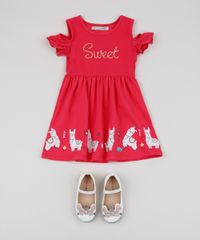 Vestido-Infantil-Lhamas-Manga-Curta-Pink-9942847-Pink_3