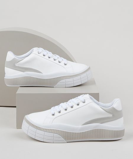 Tenis-Feminino-Oneself-Jogging-Esportivo-Flatform-Branco-9955260-Branco_1