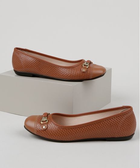 Sapatilha-Feminina-Moleca-Bico-Quadrado-Texturizada-Cobra-Caramelo-9947195-Caramelo_1