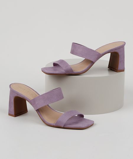 Tamanco-Feminino-Oneself-Salto-Medio-Bico-Quadrado-com-Tiras-em-Suede-Lilas-9956948-Lilas_1