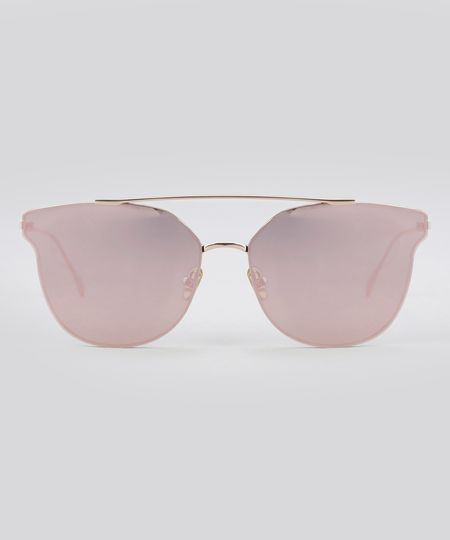Oculos-de-Sol-Redondo-Espelhado-Feminino-Oneself-Dourado-8759625-Dourado_1
