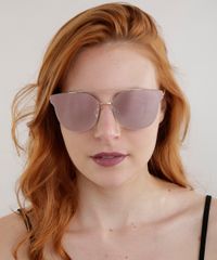 Oculos-de-Sol-Redondo-Espelhado-Feminino-Oneself-Dourado-8759625-Dourado_2