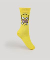Meia-Masculina-Cano-Alto-Homer-Simpson-Amarela-9944788-Amarelo_1