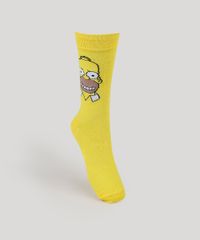 Meia-Masculina-Cano-Alto-Homer-Simpson-Amarela-9944788-Amarelo_2