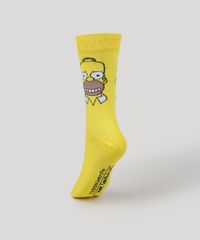 Meia-Masculina-Cano-Alto-Homer-Simpson-Amarela-9944788-Amarelo_3