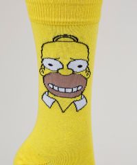 Meia-Masculina-Cano-Alto-Homer-Simpson-Amarela-9944788-Amarelo_4