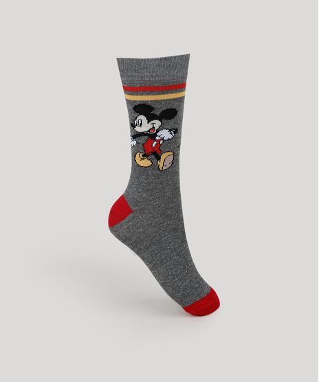 Meia-Masculina-Cano-Alto-Mickey-Mouse-Cinza-Mescla-9949287-Cinza_Mescla_1
