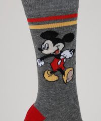 Meia-Masculina-Cano-Alto-Mickey-Mouse-Cinza-Mescla-9949287-Cinza_Mescla_4