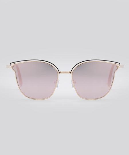 Oculos-de-Sol-Redondo-Espelhado-Feminino-Oneself-Dourado-8759539-Dourado_1